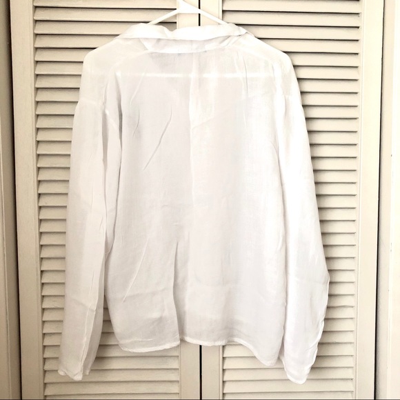 SOLD! White Loose Collared Jamie Scott Shirt - Picture 3 of 3